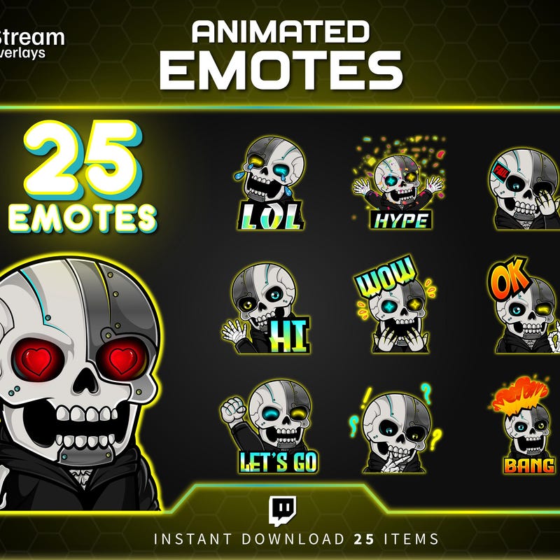 Discord Emotes Skeleton - Etsy UK