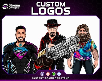 Individuelles animiertes Vektor-Maskottchen-Logo, individuelles Gesichtsmaskottchen-Logo, individuelles Gaming-Logo, Branding-Logo, Anime-Logo, E-Sport-Logo, Twitch-Logo