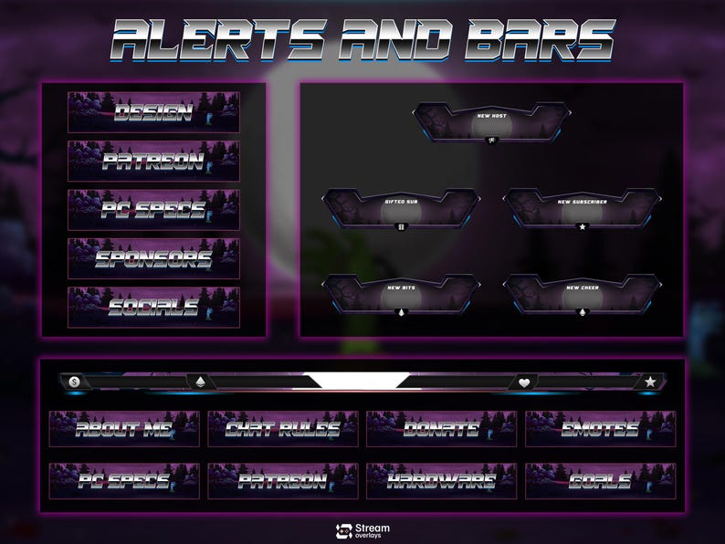 Zombie Twitch Overlay | Starting Soon BRB & Alerts | Animated Scenes ...