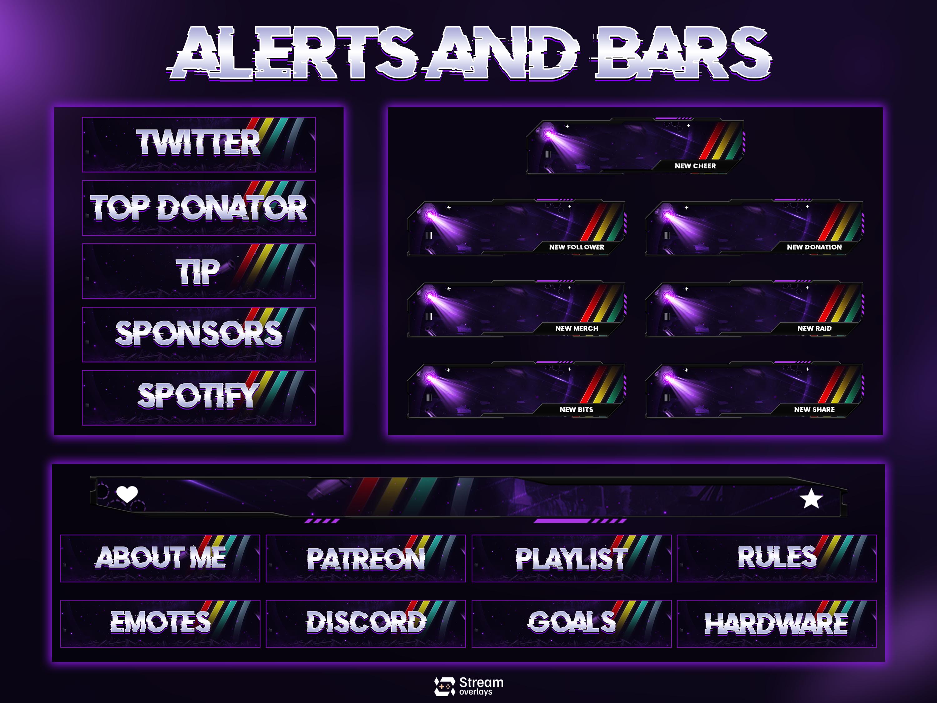 Raiders Animated Twitch Overlay Pack | Stream Screens | Alerts, Panels ...