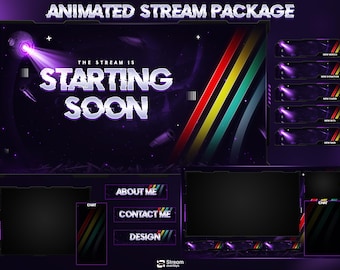 Raiders Animiertes Twitch Overlay Paket | Stream-Schirme | Alarme, Panels, Übergänge für OBS Studio, Streamlabs & Kick | Livestream Paket