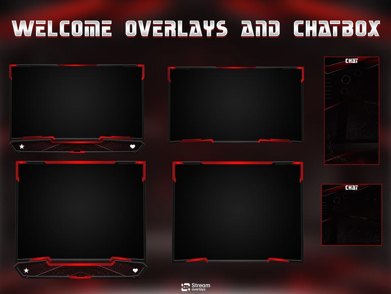 Chain Esports Twitch Overlay Pack, Boxing Stream | Red & Black Animated ...