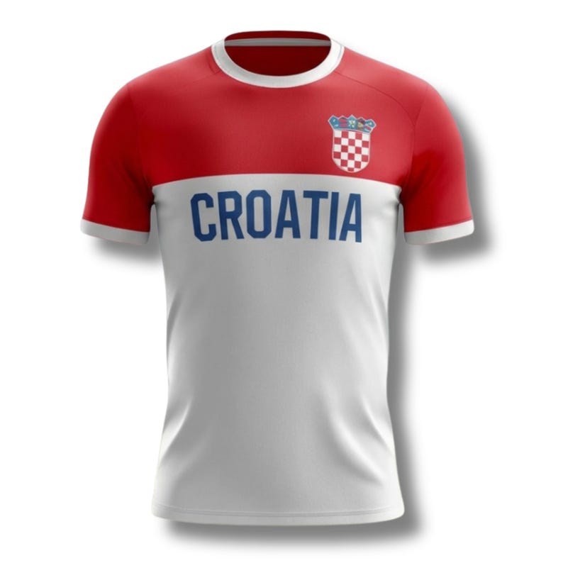 Croatia Soccer Jersey, Red White Football Top, National Team Gift image 2