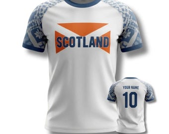 Custom Scotland Soccer Jersey with Name Number, Personalized Scottish Football Shirt, Fan Supporter Gift