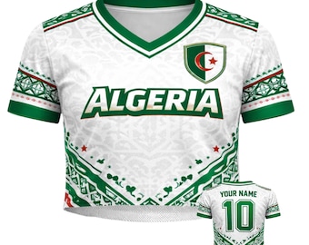 Algeria Crop Top Jersey 3D Mesh Soccer Shirt Women Custom Name Number WC 2026