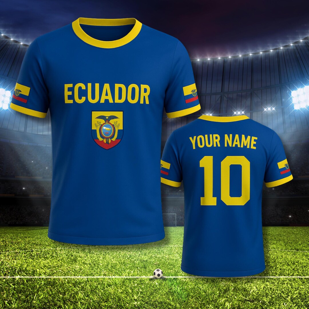 Custom Ecuador Soccer Jersey With Name and Number, Personalized ...