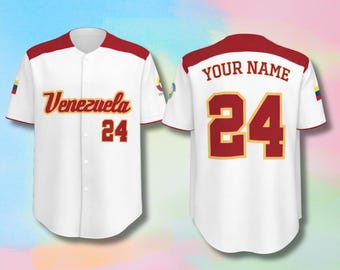 Personalized Venezuela Baseball Jersey, Custom Name & Number
