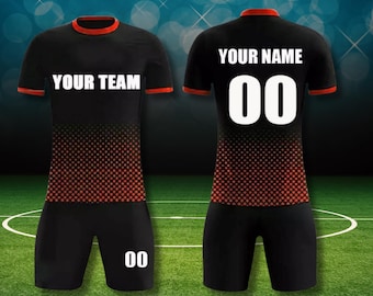 Custom Soccer Jersey Set with Shorts, Personalized Football Kit with Name Number