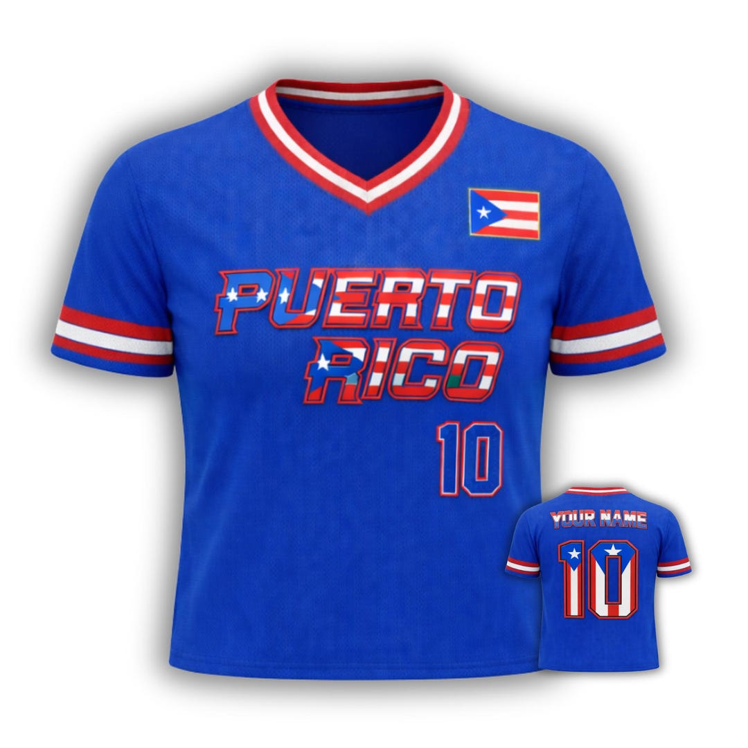 Puerto Rico Soccer Crop Top Jersey Custom Name Number Women Mesh