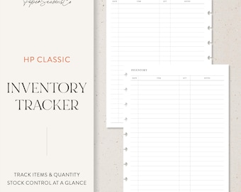 HP Classic | Inventory Tracker Insert for Stock & Supply Management