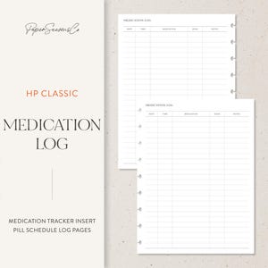 HP Classic | Medicinlogginsats | Pillerschema och dosregistrering