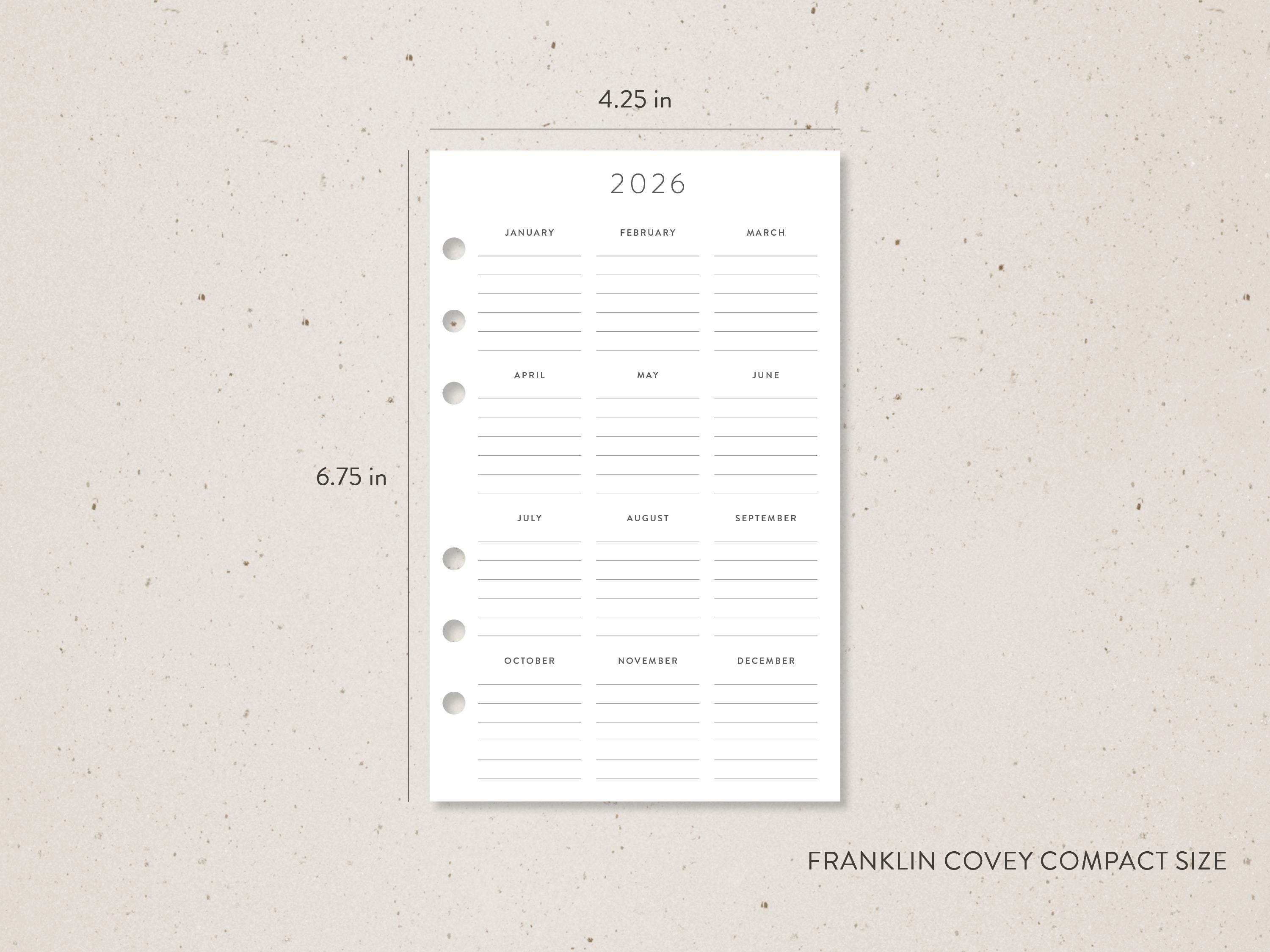 FC Compact | 2026–2027 Yearly Overview | Calendar at a Glance Printable ...