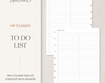 HP Classique | Insertion minimale dans une liste de tâches avec deux colonnes