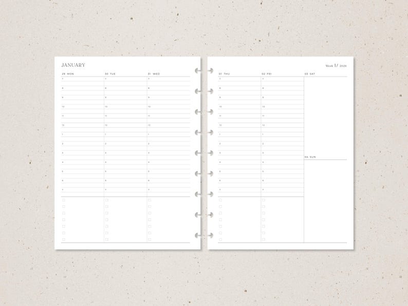 HP Classic | 2026-2027 Weekly Planner Refill, Week on 2 Pages With ...