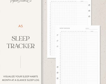 A5 | Sleep Tracker Insert with Monthly Log