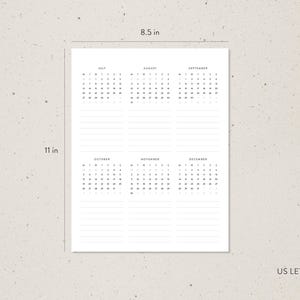 A4, US Letter | 2026-2027 Future Log Insert With Yearly Overview ...
