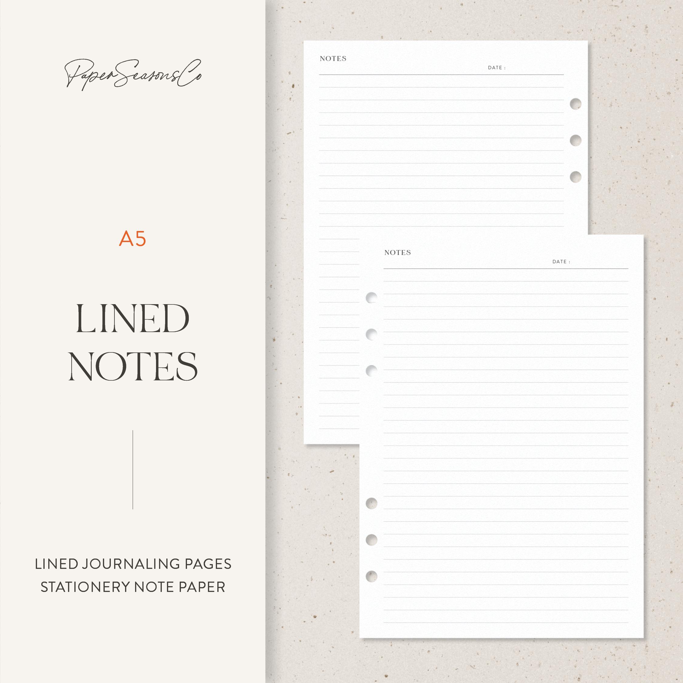 Printable A5 Lined Paper A5 Bullet Journal Lined Paper A5 Etsy