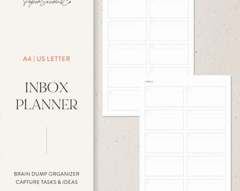A4, US Letter | Inbox Planner Insert for Brain Dump & Task Capture