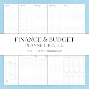 Finance & Budget Planner Bundle | 11 in 1 Printable Kit | Digital Download