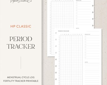 HP Classic | Periodentracker | Menstruations-Zyklus-Tagebuch | Druckbare Einlage