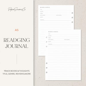 A5 | Reading Journal - Book Review & Reading Log
