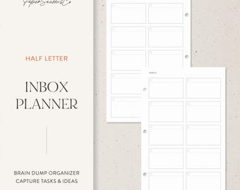 Half Letter | Task Inbox Planner Page for GTD Setup