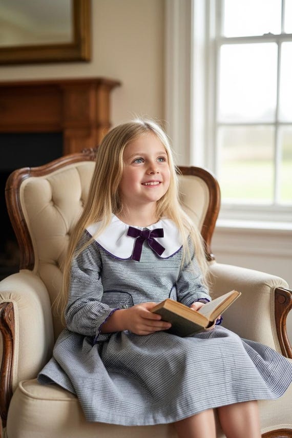 Violet Houndstooth Winter Dress