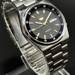 Vintage Seiko 5 heren automatisch 7s26A cal 21 juwelen, dag/datum Japans horloge, werkende staat, cadeau voor hem, Amerikaanse militaire tijd
