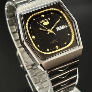 Reloj de pulsera automático vintage Seiko 5 de acero inoxidable para hombre, años 80, fabricado en Japón, con referencia 6349A-23, reloj antiguo.
