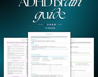 ADHD Executive Function Guide | Understand Your adhd Brain, ADHD Cheat Sheet | Workbook for Neurodivergent & adhd Adult | ADHD Daily Planner