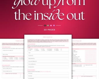 Glow-Up Journal | Identity Journal PDF, Feminine Glow up workbook from the inside out | Confidence, Self-Care, Self-Image & Self improvement