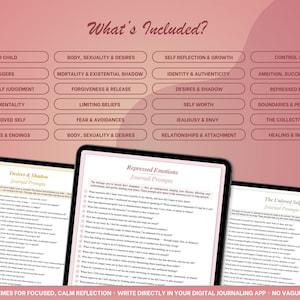 Shadow Work 700 Journal Prompts, Hard Questions | Shadow Work Journal & Self Reflection Prompts | Journal prompts for Self Discovery image 2