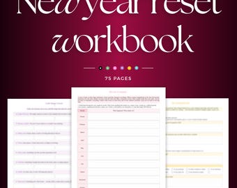 2027 New Year Reflection & Intention Workbook Printable | End of the Year Review, Self Reflection Goodnotes Journal and Yearly Goals