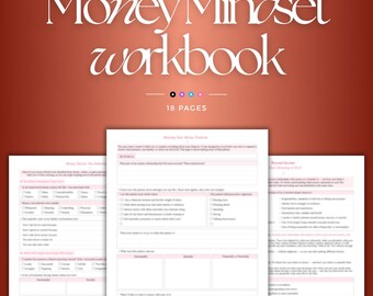 Money Mindset Journal Printable & Fillable | Money Therapy Workbook | Personal Finance and Abundance Journal | Rich Girl Growth Mindset