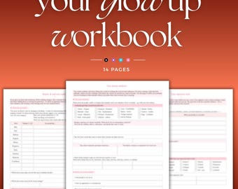 Glow up Journal |  Becoming That Girl, Self confidence journal, Beauty Routine & Self-Care Workbook | Aesthetic Journal Printable PDF
