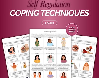 Self Regulation Visuals | Nervous System Regulation | Anxiety Coping Skills Chart | Grounding, Calming, Breathing Tools PDF | Calming Poster