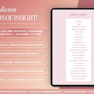 Shadow Work 700 Journal Prompts, Hard Questions | Shadow Work Journal & Self Reflection Prompts | Journal prompts for Self Discovery image 4