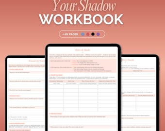 Diario di lavoro ombra / Libro di lavoro ombra PDF e digitale / Suggerimenti e esercizi di lavoro ombra per la guarigione del bambino interiore, l'ansia e la guarigione del trauma