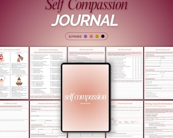 Self Compassion Workbook Therapy | Self Confidence Workbook | Guided Healing Journal for Self Esteem & Self Love | Self Compassion Journal