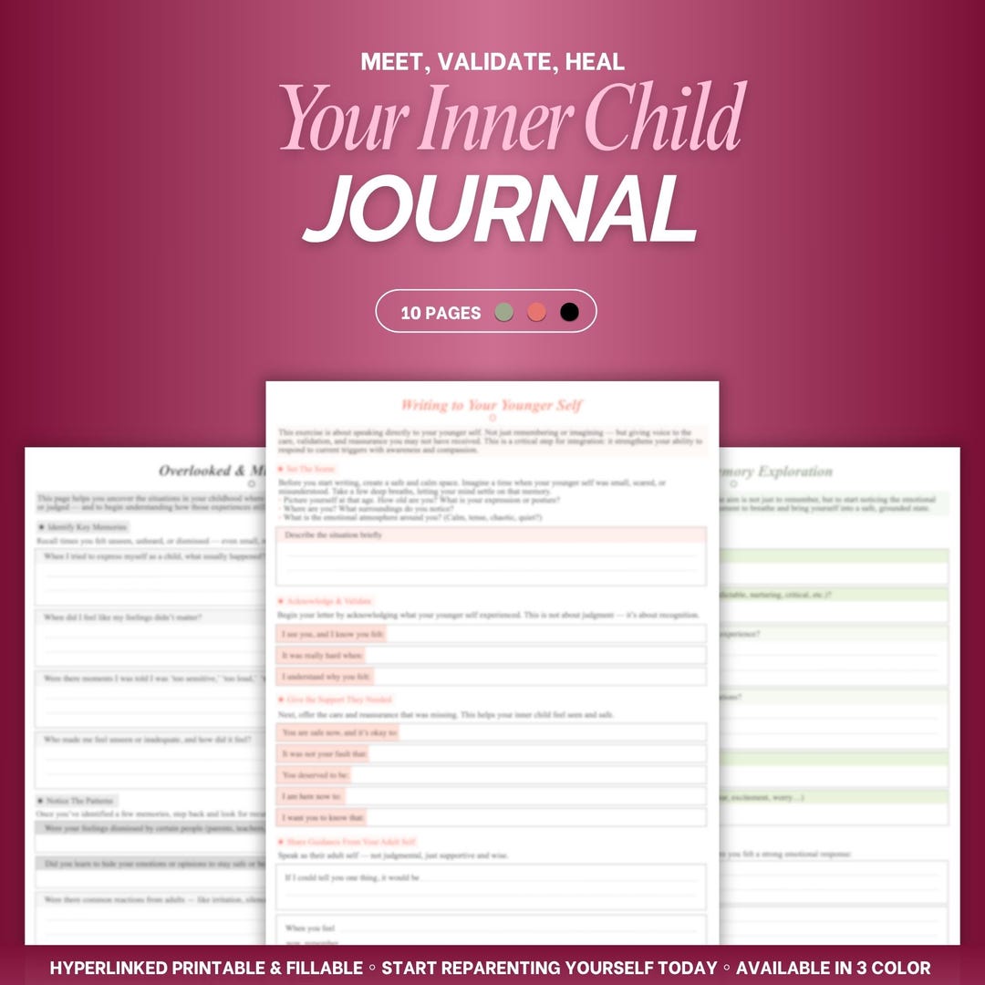 Inner Child Healing Journal | Meet, Heal Your Inner Child Therapy ...