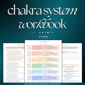 Cahier d'exercices du système de guérison des chakras | Auto-guérison et alignement énergétique à travers les 7 chakras | Guérison du système nerveux, pages du grimoire des chakras