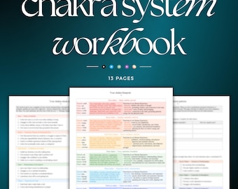 Chakra healing system workbook | Self Healing & Energy alignement through 7 Chakras | Nervous system healing, chakra grimoire pages