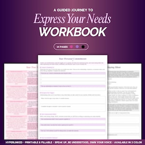 Communication & Assertiveness Worksheet to Express Your Needs | Boundaries Workbook | Communication Handouts for Speaking up for yourself
