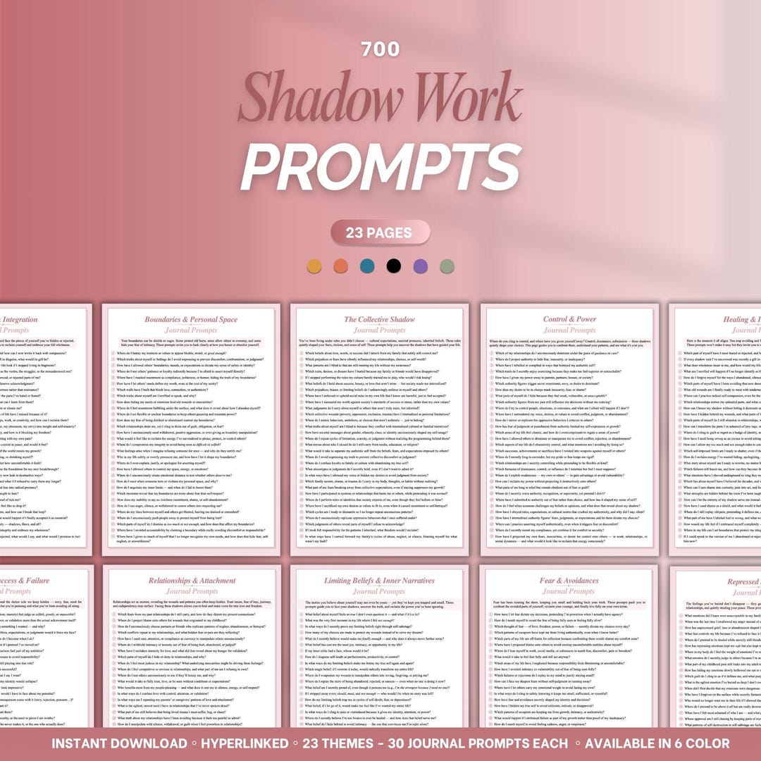 Shadow Work Journal Prompts & Questions | 700 Self Reflection ...