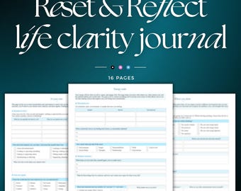 Life Clarity & Reflection Journal | Life Reset, Guided Self Reflection Journal for Clarity and Growth | Self Discovery and Personal Growth