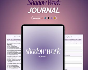 Shadow Work Worksheet | Spiritual Digital Journal Shadow Work | Healing Journal & Trauma Therapy Workbook | Journal prompts for Shadow Work