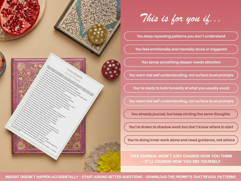 Shadow Work 700 Journal Prompts, Hard Questions | Shadow Work Journal & Self Reflection Prompts | Journal prompts for Self Discovery image 7