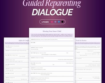 Inner Child Healing Workbook | Fillable, Printable Reparenting Journal | Inner Child Therapy Dialogue | Reparenting & Inner Child Workbook
