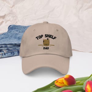 Embroidered Top Shelf Dad Hat – Old Fashioned Cocktail Baseball Cap, Bourbon Whiskey Gift for Dad, Father’s Day Gift Hat - One size fits ALL