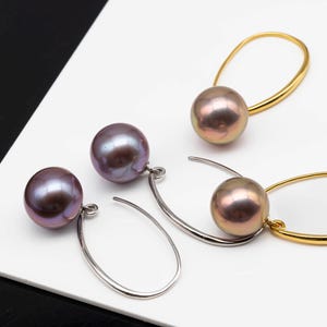 Edison Pearl Earrings – Sterling Silver or Gold Finish – Elegant and Timeless Design –1034TN-E